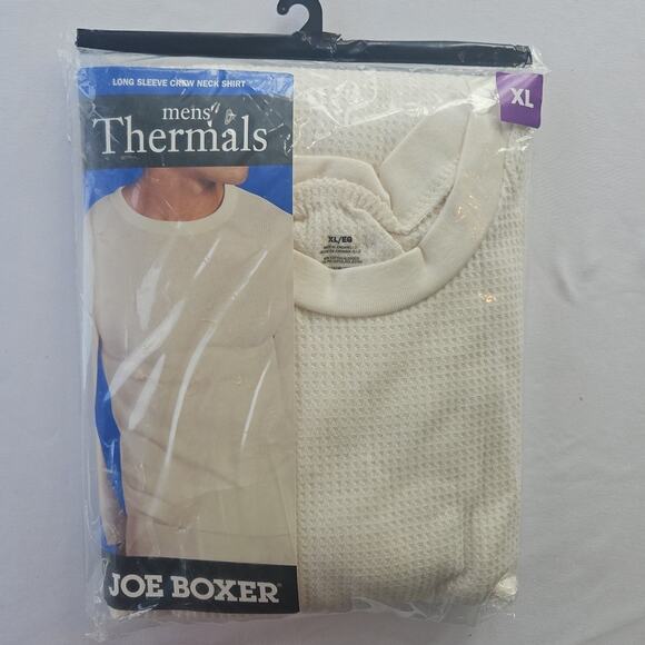 Joe Boxer Men’s XL White Long Sleeve Thermal Pullover Shirt NWT - Picture 1 of 2